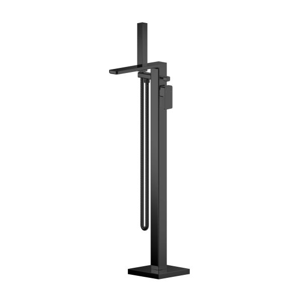 Freestanding Bath Shower Mixer - Nuie WIN421 Matt Black, Black colour ,image 1