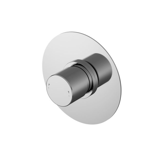 Thermostatic Temperature Control Valve - Nuie BINTC11 Chrome, Chrome colour ,image 1