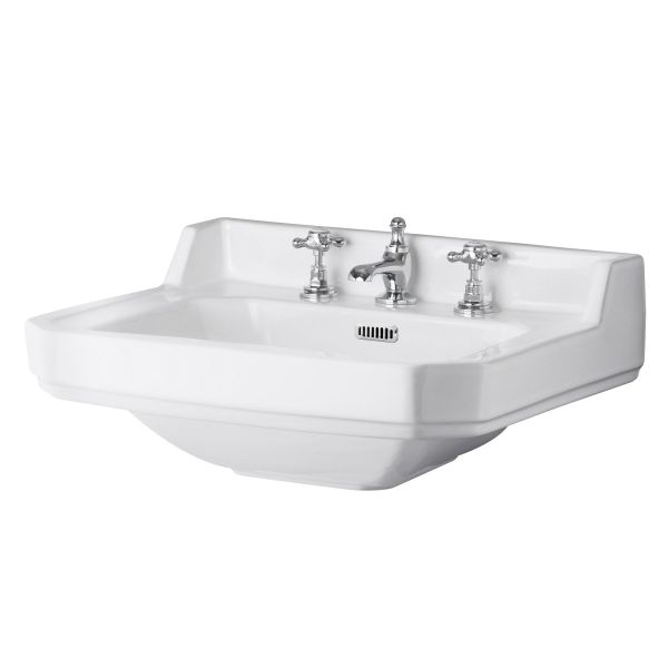 560mm Basin (3 Tap Hole) - Hudson Reed NCS884B White, White colour ,image 1