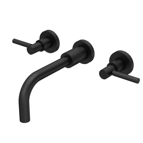 Wall Mounted Basin Mixer - Hudson Reed TEL417 Black, Black colour ,image 1