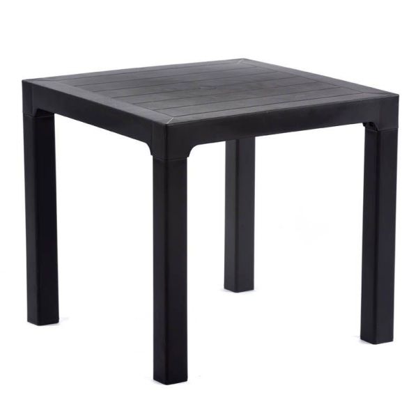 Arizona 800 x 800 Plastic Thebe Table - Anthracite, Black colour ,image 1