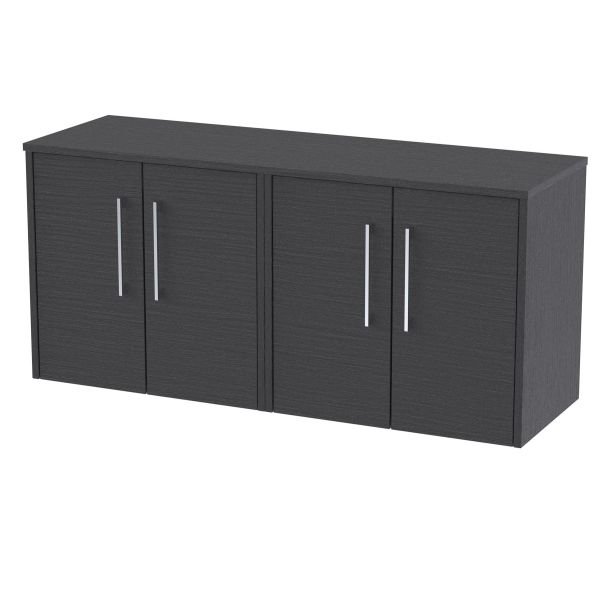 1200mm Wall Hung 4 Door Vanity & Worktop - Hudson Reed JNU2223W2 Grey, Grey colour ,image 1