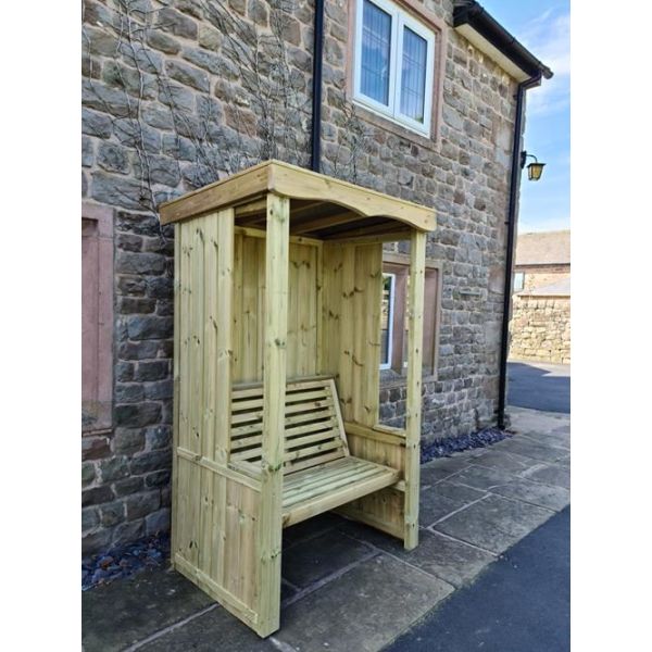 Four Seasons 2 Seat Arbour By Churnet Valley, Wood colour ,image 1