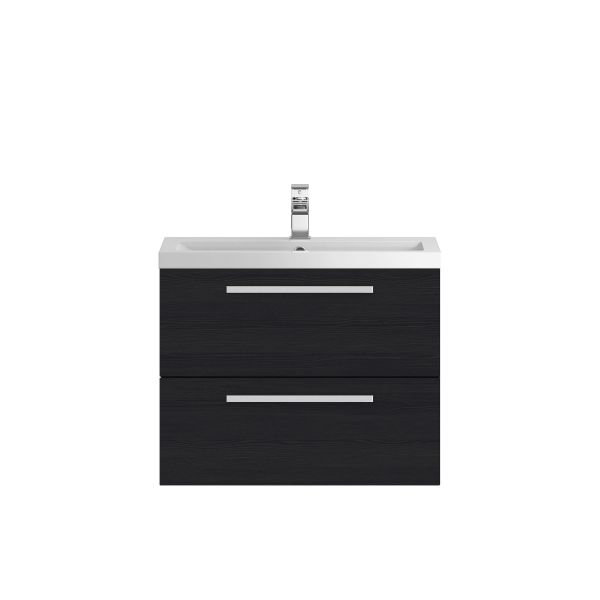 720mm Cabinet & Basin - Hudson Reed QUA007 Charcoal Black, Hacienda Black colour ,image 1