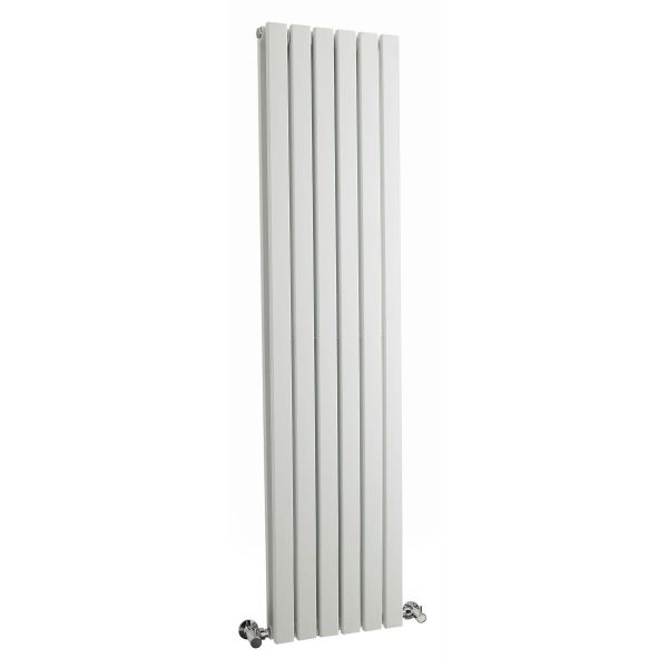 Double Panel Designer Radiator - Hudson Reed HLW43 White, White colour ,image 3