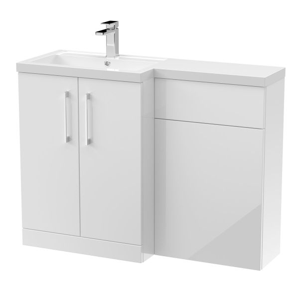 1100mm Left Hand Combination - Nuie ARN111L White, White colour ,image 1
