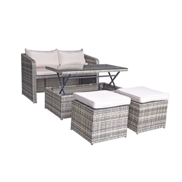 Gemma Compact Sofa Set Mixed Brown, Brown colour ,image 1