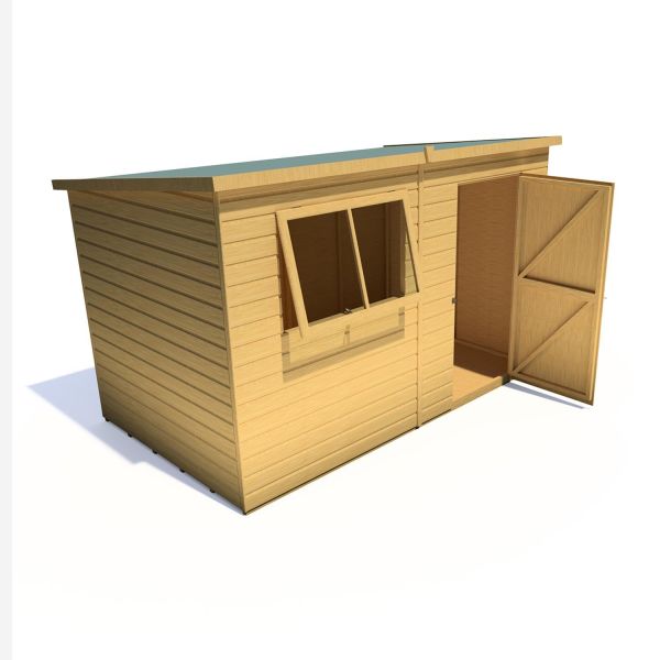Caldey 10 x 6 Single Door Loglap Shed - Style C