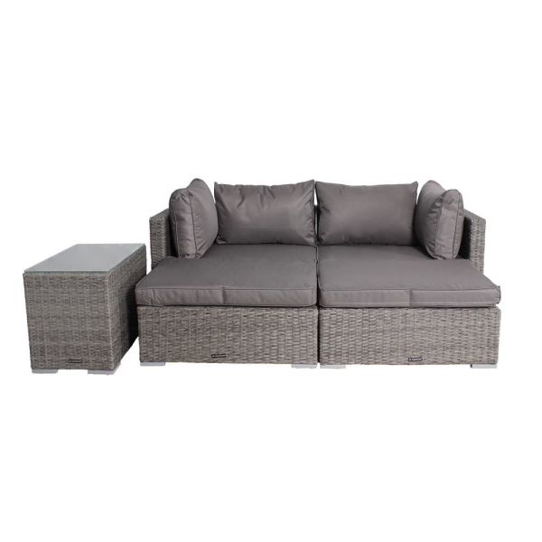 Paris 4 Seater 5Pc Multi Setting Relaxer Set, Grey colour ,image 1