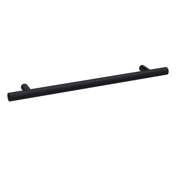 Knurled Bar Handle 192mm - Hudson Reed H022 Matt Black, Black colour ,image 1