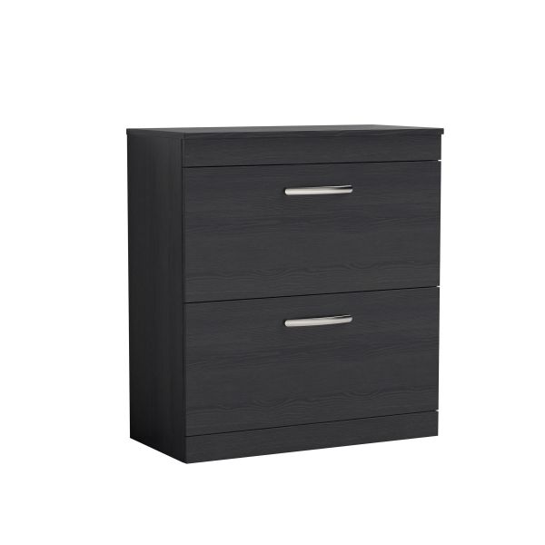 800mm Floor Standing Vanity With Worktop - Nuie ATH054W Charcoal Black, Hacienda Black colour ,image 1