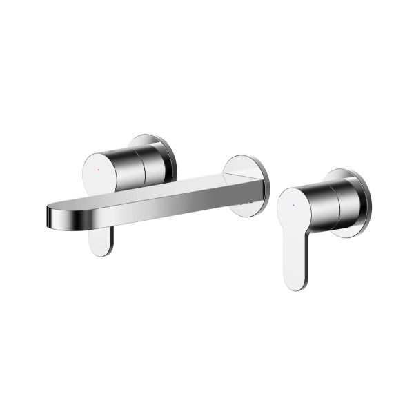 Wall Mounted 3 Tap Hole Basin Mixer - Nuie ARV317 Chrome, Chrome colour ,image 1