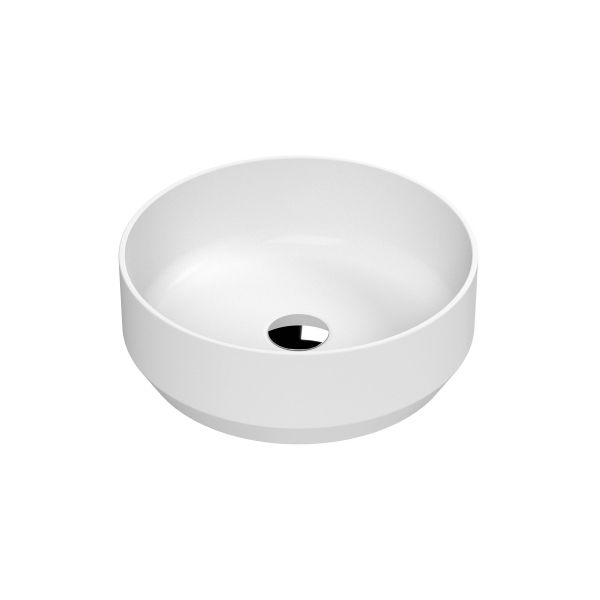 Round Vessel - Hudson Reed NBV262 Matt White, White colour ,image 1