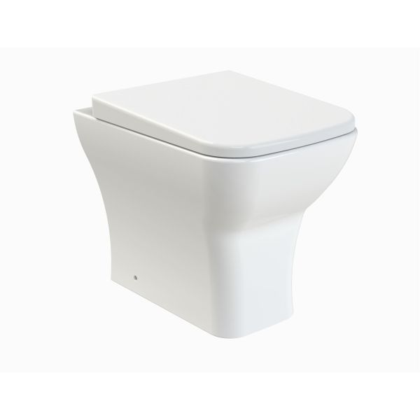 Back To Wall Pan & Soft Close Seat - Nuie NCG406 White, White colour ,image 1