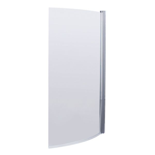 Curved Bath Screen - Nuie NBBS1 Chrome, Polished Chrome colour ,image 1