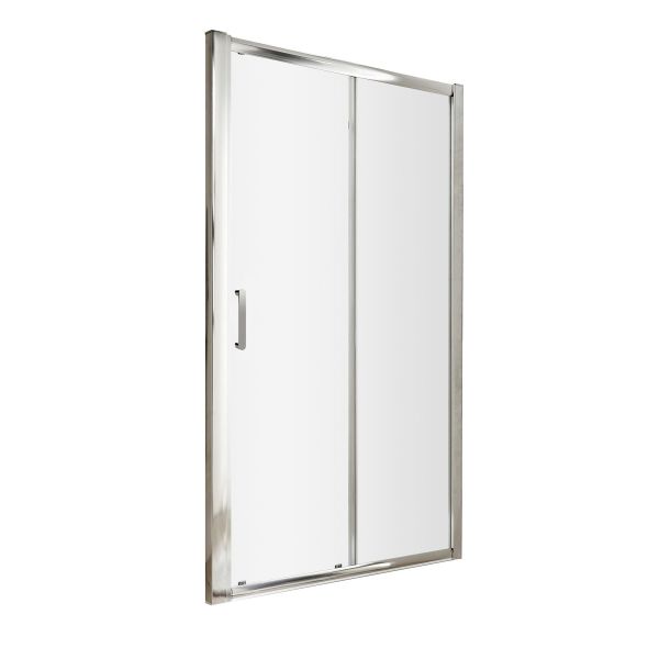 Pacific 1000mm Single Sliding Door - Hudson Reed AQSL10H3 Chrome, Polished Chrome colour ,image 1