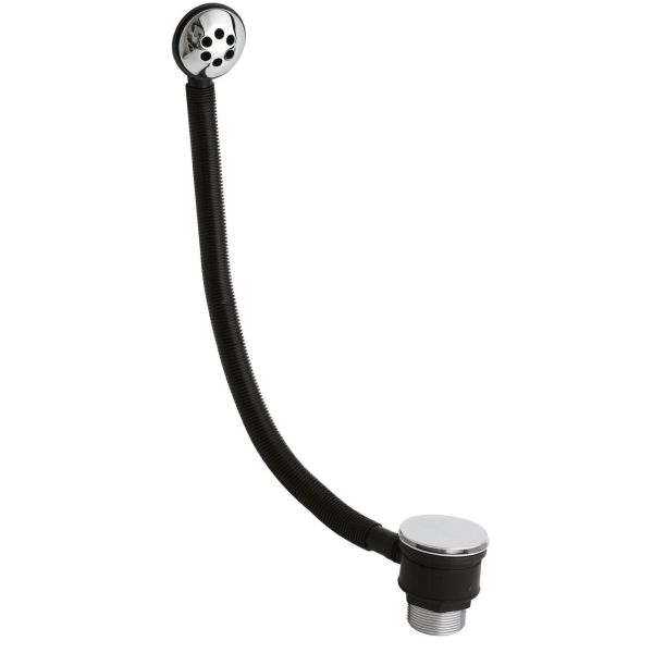 Push Button Bath Waste - Hudson Reed EK321 Chrome, Chrome colour ,image 1