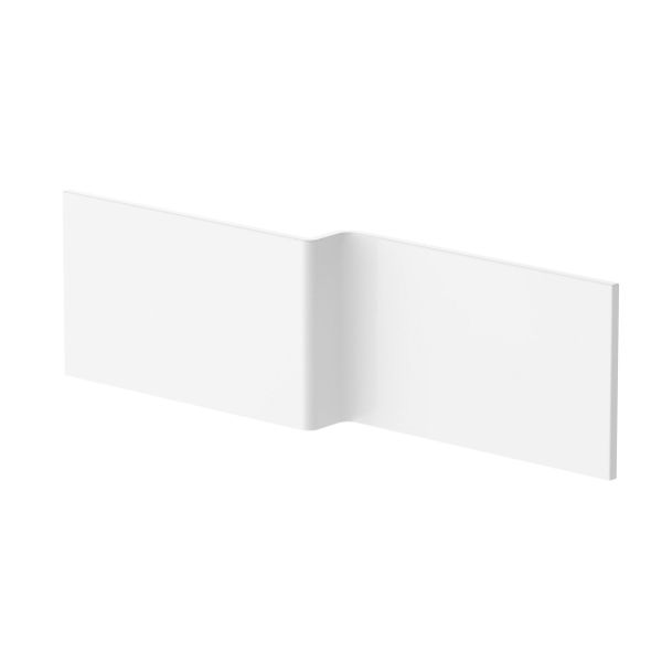 Shower Bath Front Panel (1800) - Nuie WBS304 White, White colour ,image 1