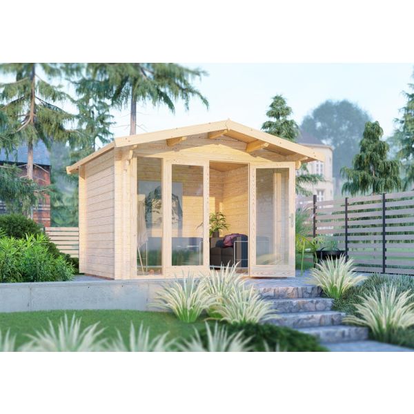 Faversham 10 x 10 Log Cabin, Brown colour ,image 1