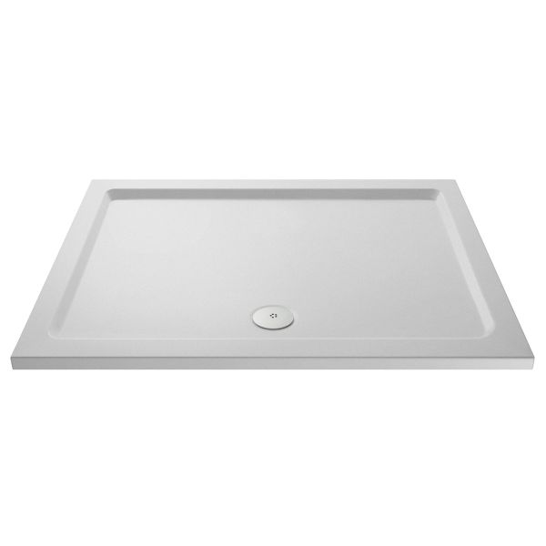 Slip Resistant Rectangular Shower Tray 1700 x 800mm - Hudson Reed NSR063 European White, White colour ,image 1