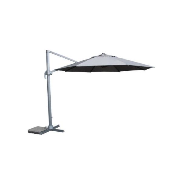 Parasol 3M Square Roma Led Rib, Grey colour ,image 1