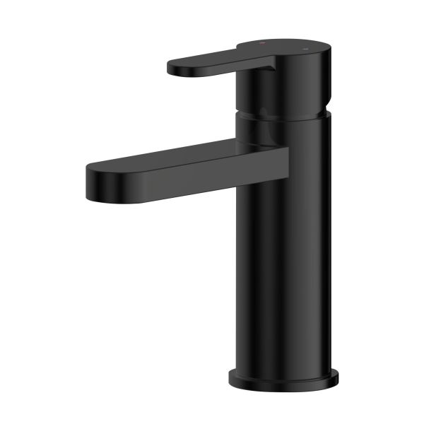 Mono Basin Mixer With Push Button Waste - Nuie ARV405 Matt Black, Black colour ,image 1