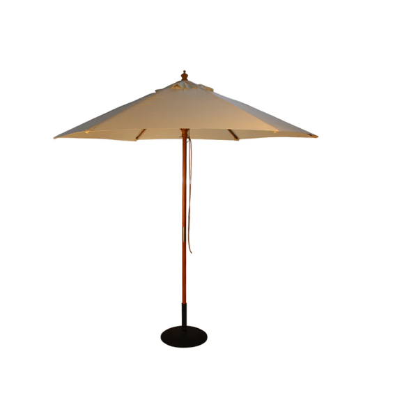 Parasol Wood Pulley 2.5m Natural