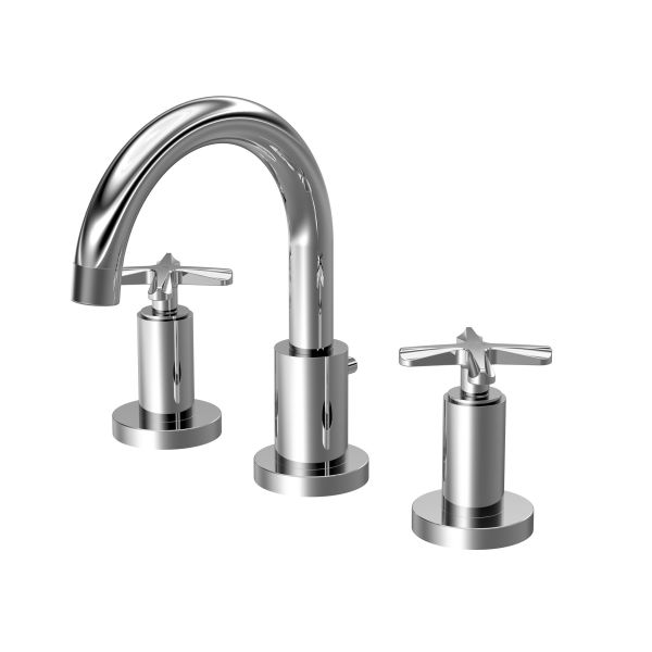 3 Tap Hole Basin Mixer - Nuie CLX337 Chrome, Chrome colour ,image 1