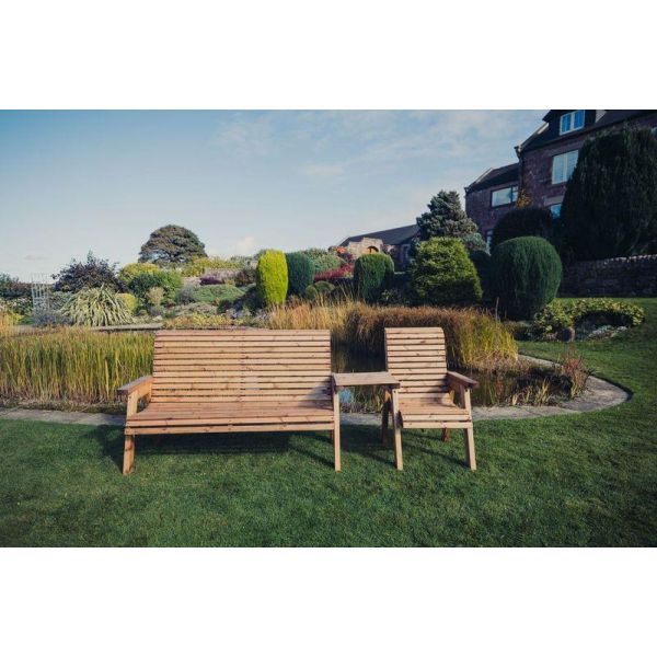 Valley 4 Seat Set 1Xc 1X3B Straight Tray By Churnet Valley, Wood colour ,image 1