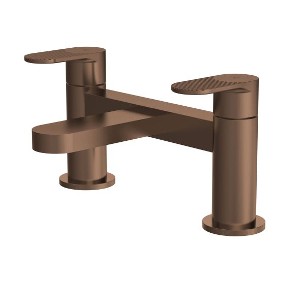Deck Mounted Bath Filler - Nuie BIN1503F Brushed Bronze, Brushed Bronze colour ,image 1