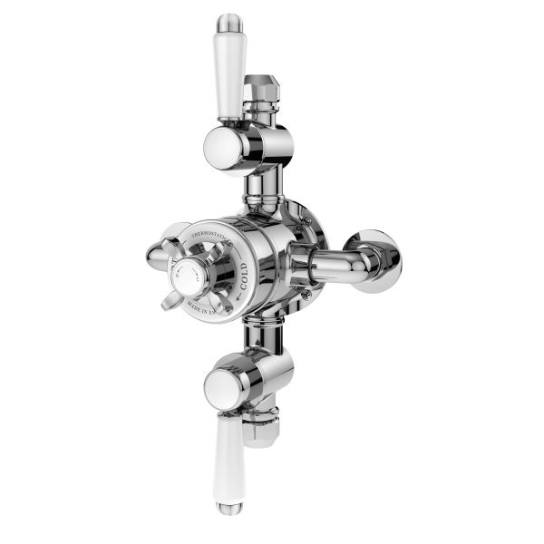 Triple exposed valve - Nuie SELTR02E Chrome, Chrome colour ,image 1