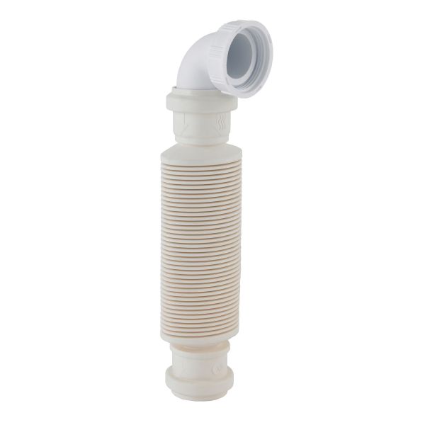 Waste Trap For Furniture Basins - Hudson Reed E325 White, Chrome colour ,image 1