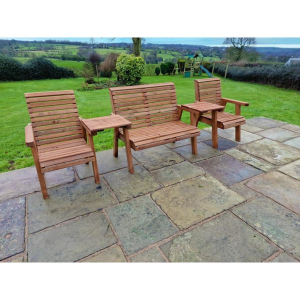 Valley 4 Seat Set 1X2B 2Xc Straight Tray By Churnet Valley, Wood colour ,image 1