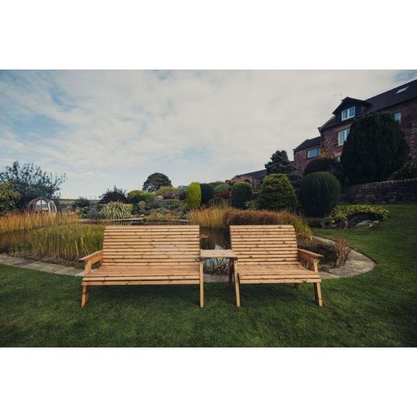 Valley 5 Seat Set 1X2B 1X3B Straight Tray By Churnet Valley, Wood colour ,image 1