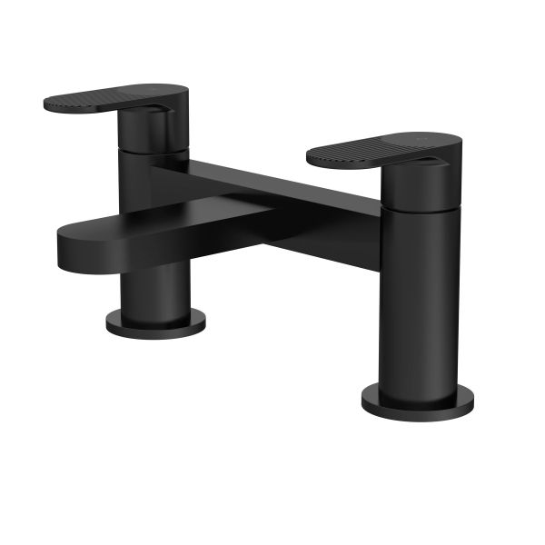 Deck Mounted Bath Filler - Nuie BIN403F Matt Black, Matt Black colour ,image 1