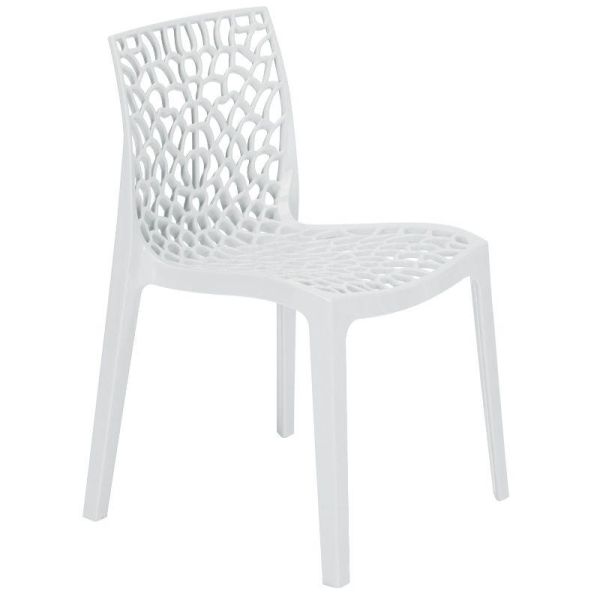 Neptune Plastic Garden Chair - Bianco White, White colour ,image 1