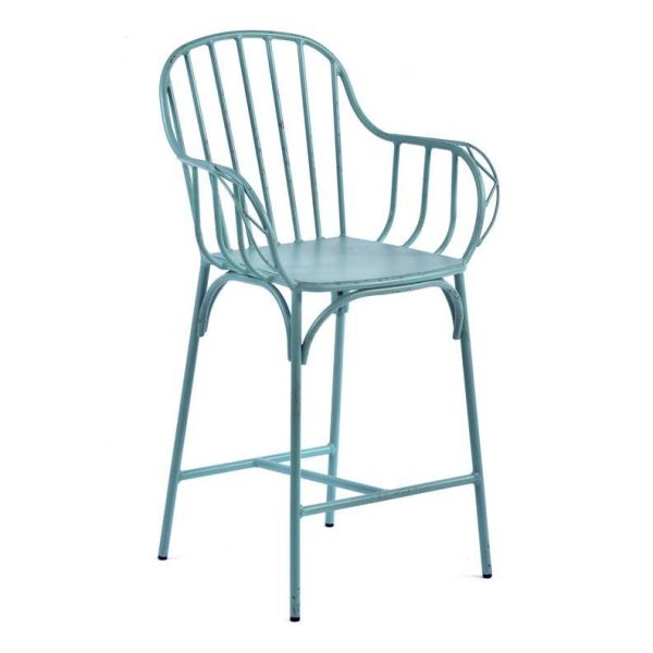 Cellini 1060 x 640 Metal Mid Height Arm Chair - Vintage Light Blue, Blue colour ,image 1