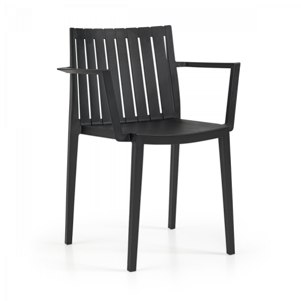 Elite 820 x 530 Plastic Arm Chair - Anthracite, Grey colour ,image 1