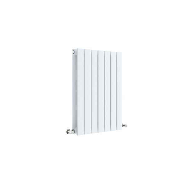 Horizontal Double Panel Radiator 600 x 412 - Hudson Reed HLW54D Satin White, White colour ,image 1