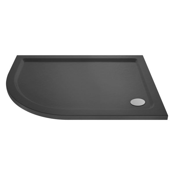 Offset Quadrant Shower Tray LH 1200 x 800mm - Hudson Reed TR71112 Grey Slate, Grey colour ,image 1
