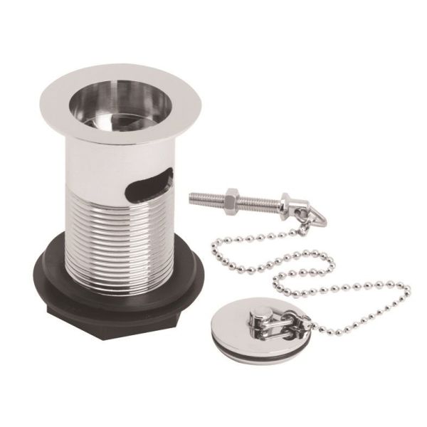 Basin Plug And Chain - Hudson Reed E314 Chrome, Chrome colour ,image 1