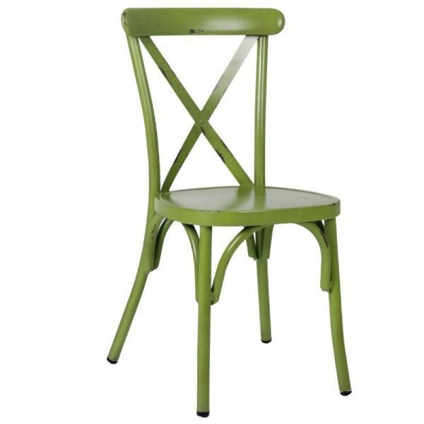 Chia 860 x 440 Metal Side Chair - Vintage Green, Green colour ,image 1