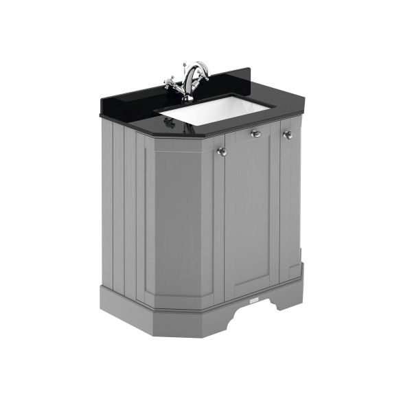750mm 3-Door Angled Unit & Marble Top 1TH - Hudson Reed LOF218 Storm Grey, Grey colour ,image 1