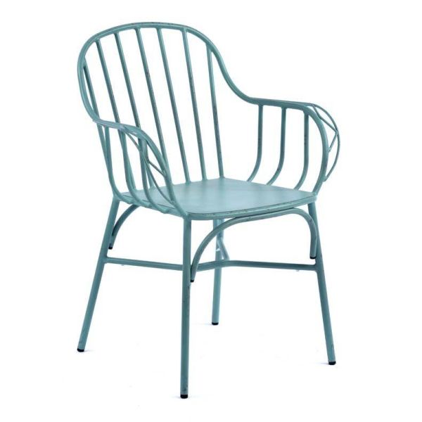 Cellini 860 x 600 Metal Arm Chair - Vintage Light Blue, Blue colour ,image 1