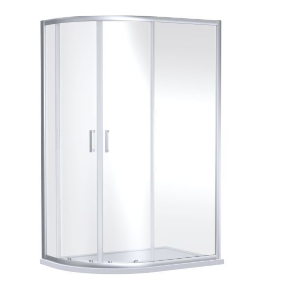 1900 x 900 x 760mm Offset Quandrant Shower Enclosure - Nuie SMQU769-E6 Chrome, Chrome colour ,image 1