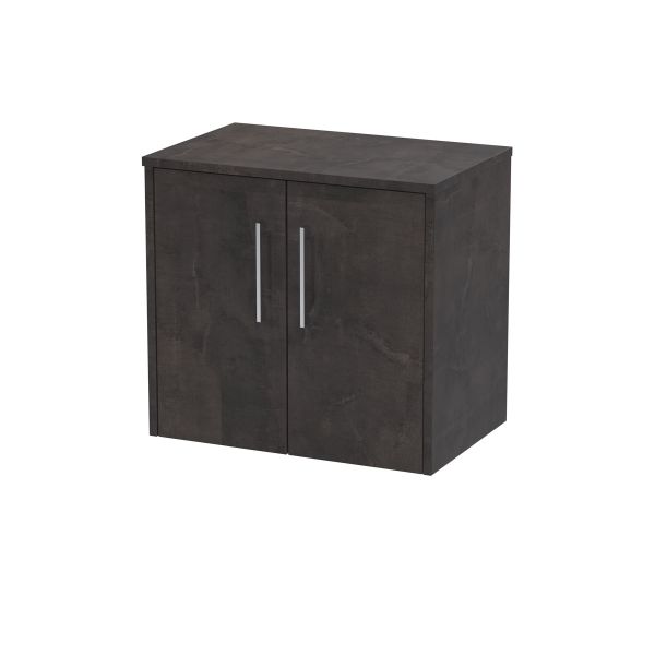 600mm Wall Hung 2 Door Vanity & Worktop - Hudson Reed JNU2623W Brown, Brown colour ,image 1