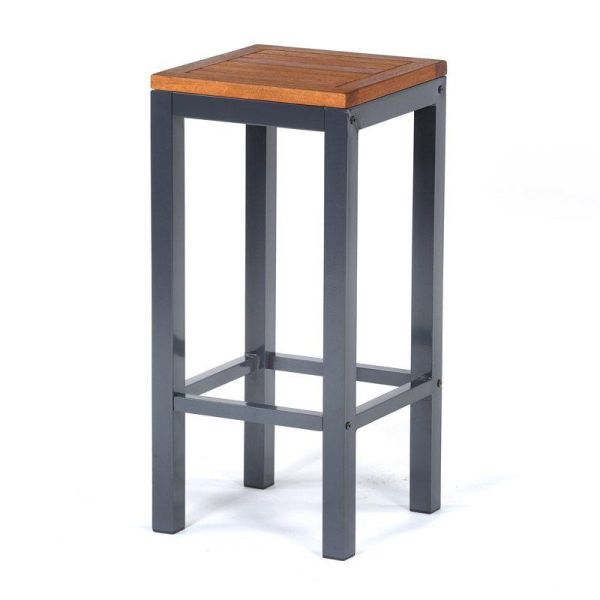Dorset High Metal Garden Stool - Black 350 x 750, Neutrals colour ,image 1