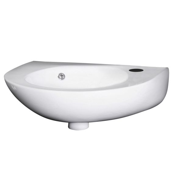 350mm Wall Hung Basin - Nuie NCU932 White, White colour ,image 1