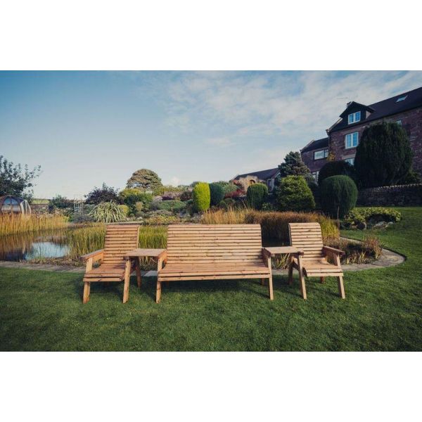 Valley 5 Seat Set 1X3B 2Xc Straight Tray By Churnet Valley, Wood colour ,image 1