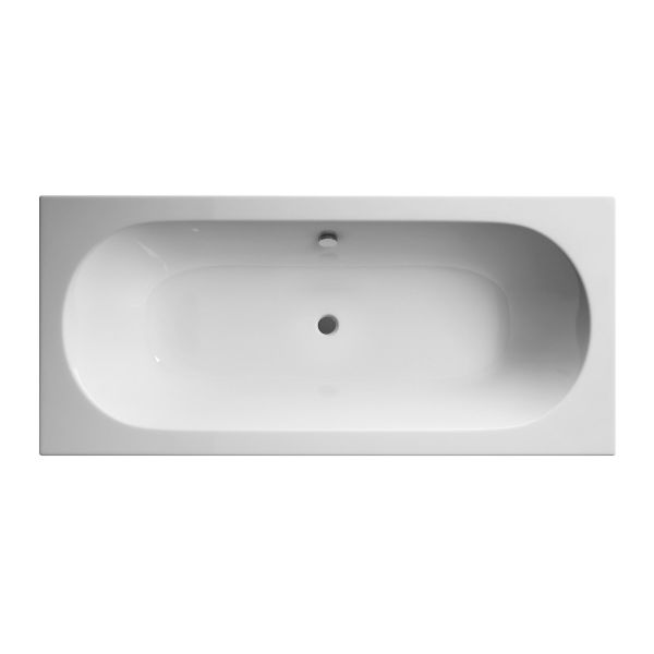 Eternalite Round Double Ended Bath 1800 x 800mm - Hudson Reed BDE011 White, White colour ,image 1